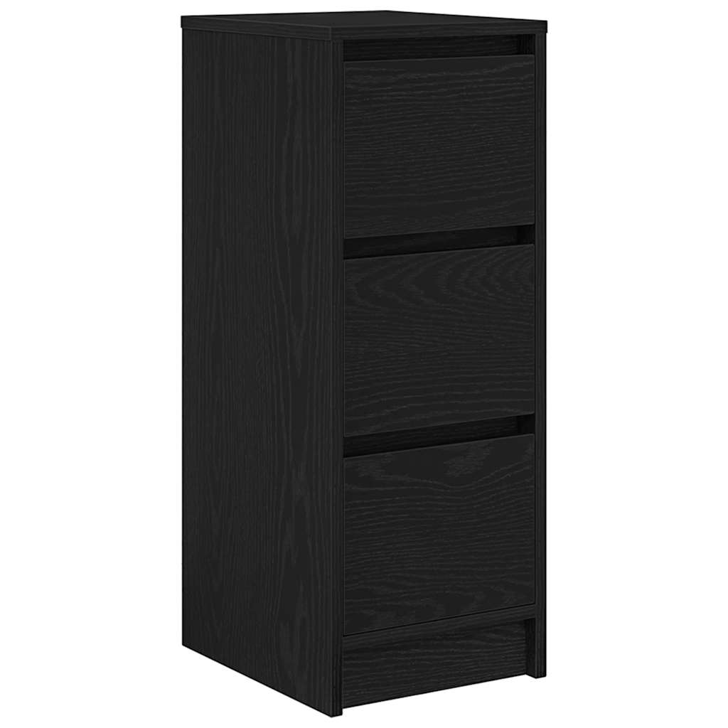 Sideboard Black Oak 29.5x34x76 cm Engineered Wood